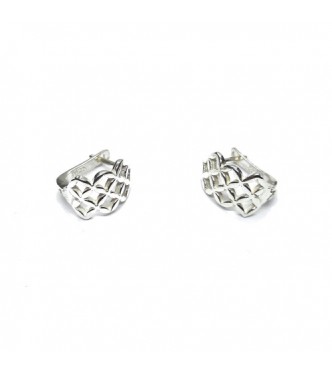 E000904 Genuine Sterling Silver Stylish Earrings Solid Hallmarked 925 Handmade